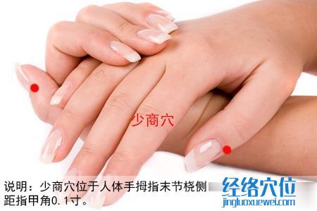 少商穴位位置圖