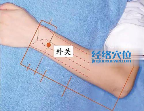 外關(guān)穴位位置圖
