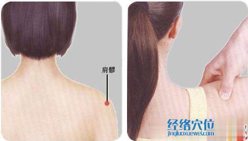按摩肩髎穴的手法示范圖