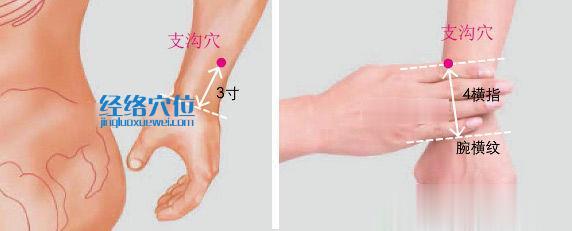 支溝穴位位置圖