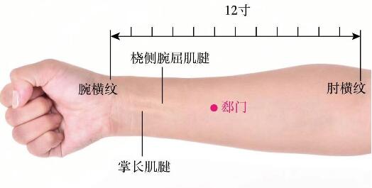 郄門的準(zhǔn)確位置圖及功效視頻位位置圖