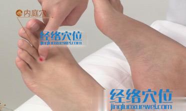 內(nèi)庭穴位位置圖