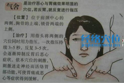 氣舍穴的位置及位置和按摩方法