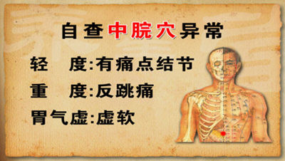 自查中脘穴異常