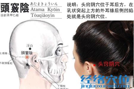 頭竅陰穴位圖