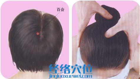 百會(huì)穴的按摩方法示范圖