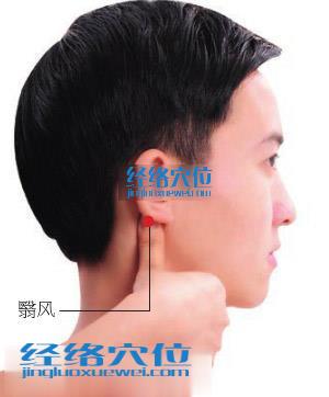 翳風(fēng)穴位位置圖