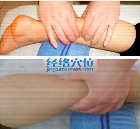 筑賓穴的按摩方法示范圖