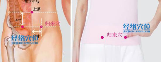 歸來穴位位置圖