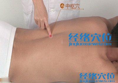 中樞穴的位置圖