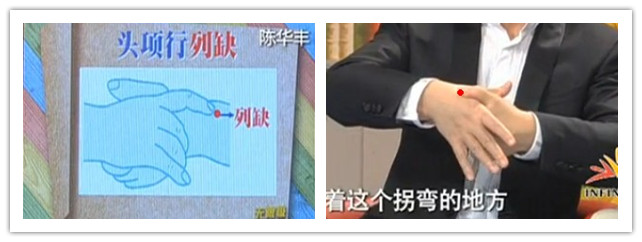 人體常用穴位之列缺穴位圖