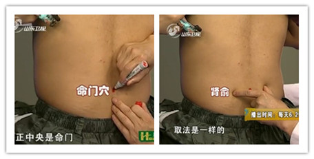 命門穴和腎俞穴的位置圖